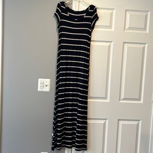 Navy striped maxi